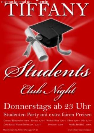 6.Student's Club Night Werbeplakat