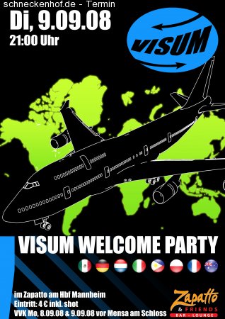 VISUM Welcome Party Werbeplakat