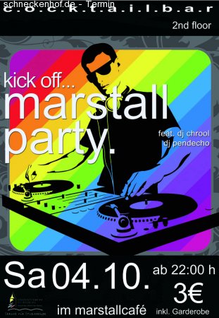 Marstallparty   Kick off... Werbeplakat