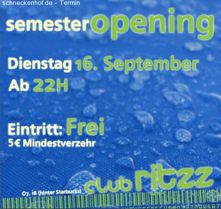 Semester-Opening-Party Werbeplakat