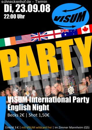 VISUM International Party Werbeplakat