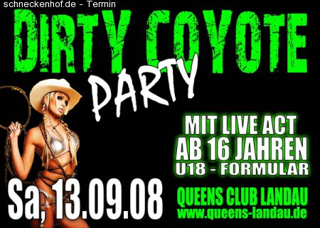Dirty Coyote Party Werbeplakat