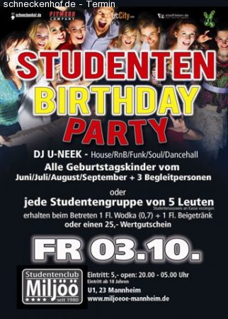 Birthday Party Werbeplakat