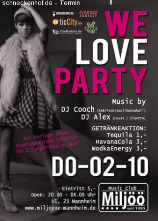 We Love Party Werbeplakat