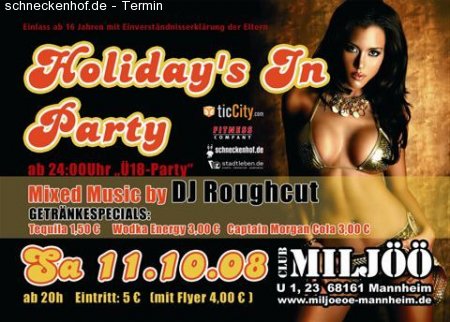 Holiday's In Party Werbeplakat
