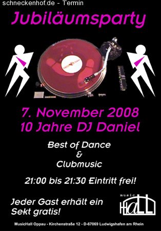 10 Jahre DJ Daniel Werbeplakat