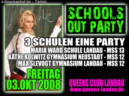 Schools Out Party Werbeplakat