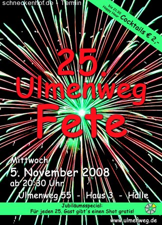 Ulmenwegfete Werbeplakat