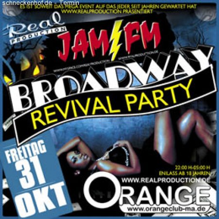 Broadway Revival Party - Jam F Werbeplakat