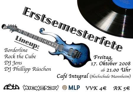 Erstsemesterfete Werbeplakat