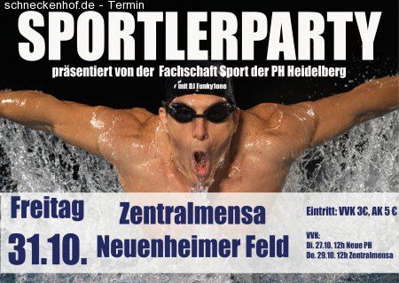 Sportlerparty Werbeplakat