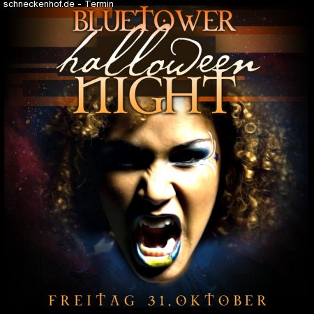 Blue Tower HALLOWEEN Night Werbeplakat