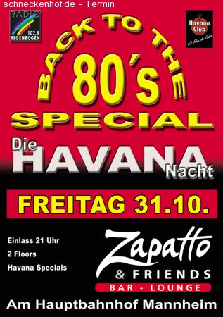 80er HAVANA Nacht Werbeplakat