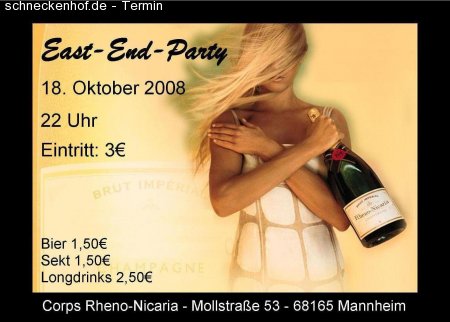 East -  End - Party Werbeplakat