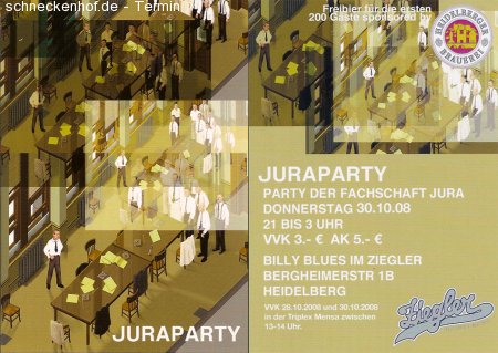 Jura-Party Werbeplakat