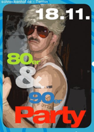 80er/90er Party Werbeplakat