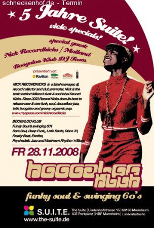 Boogaloo Klub - 5 Jahre Suite Werbeplakat