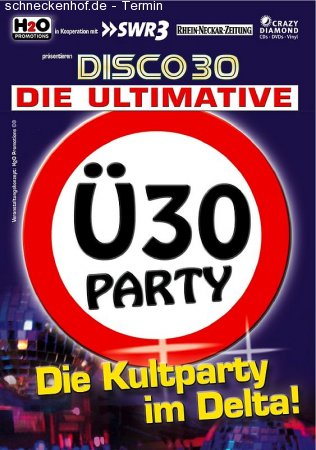 Ü30 Party Werbeplakat