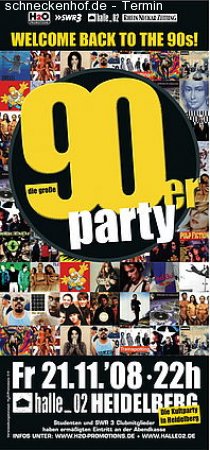 90er Party Werbeplakat
