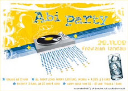 Abi Party- TGA Annweiler Werbeplakat