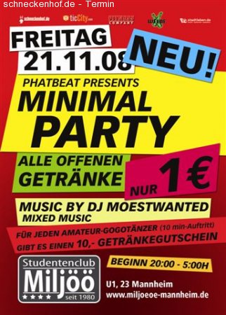 Minimal Party Werbeplakat