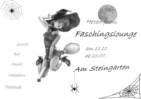 Faschingslounge Werbeplakat