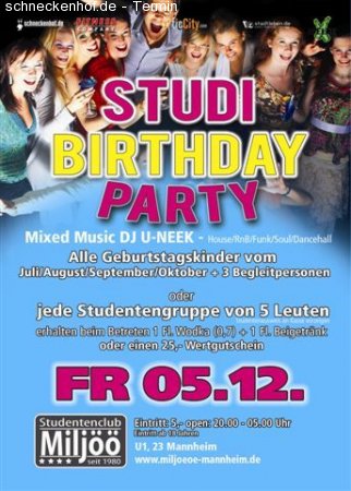 Birthday Party Werbeplakat