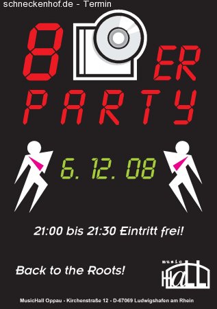 80er Party Werbeplakat
