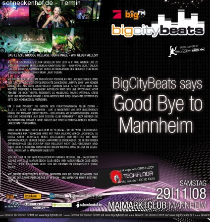 Big City Beats says Good Bye Werbeplakat