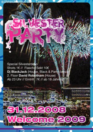 SILVESTER PARTY Werbeplakat