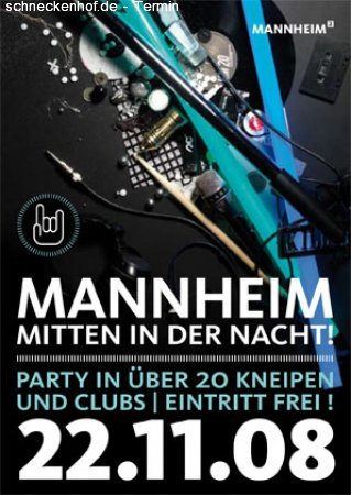 Mannheim Mitten in der Nacht Werbeplakat