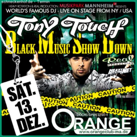 Black Music Event mit Tony Tou Werbeplakat