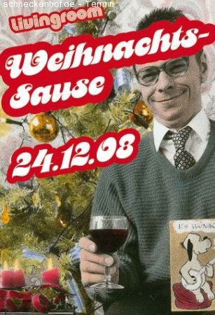 Living Room Weihnachts-Sause Werbeplakat