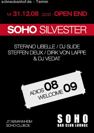 Soho Silvester Werbeplakat