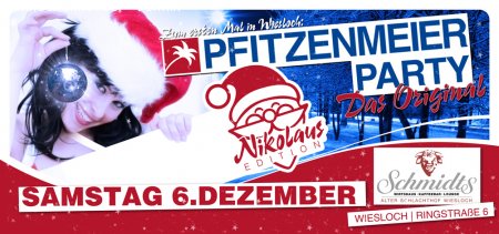 PFITZENMEIER Nikolaus Party Werbeplakat