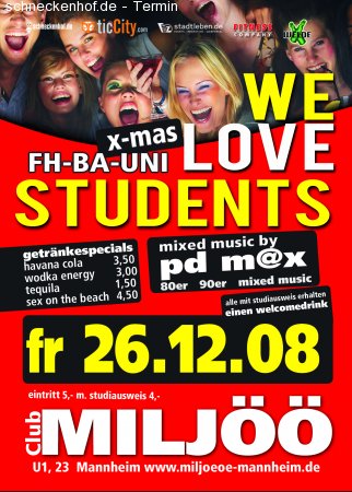 We Love Students Werbeplakat