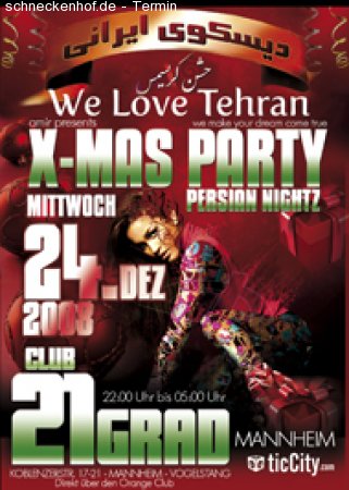 Persian X-mas Party Werbeplakat