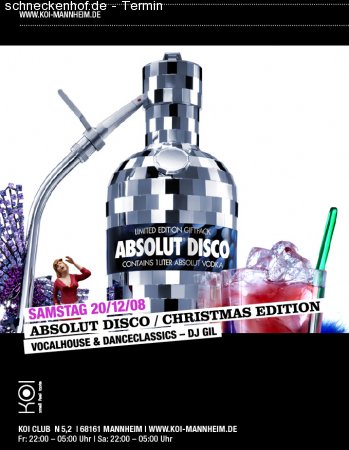 Absolut Disco - Christmas Edit Werbeplakat