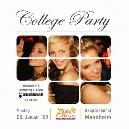 COLLEGE PARTY Werbeplakat