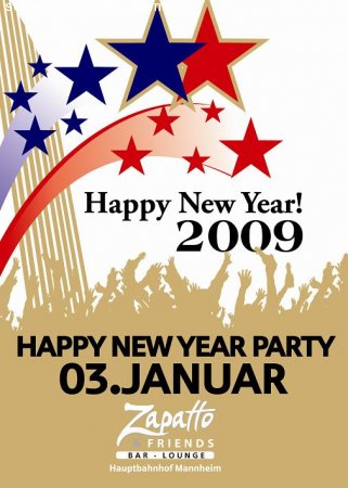 HAPPY NEW YEAR PARTY Werbeplakat