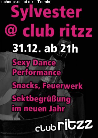 Silvester@club Ritzz Werbeplakat