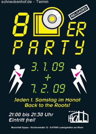 80er Party Werbeplakat