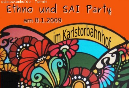 Ethno und SAI Party Werbeplakat