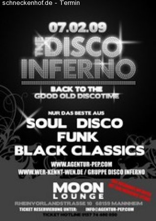 Disco Inferno  Die Revival Pa Werbeplakat
