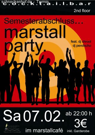 Semesterabschluß Marstallparty Werbeplakat