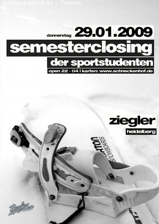 Semester Closing der Sportstud Werbeplakat