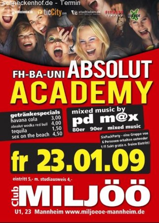 Absolut Academy Werbeplakat