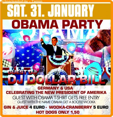 OBAMA PARTY Werbeplakat