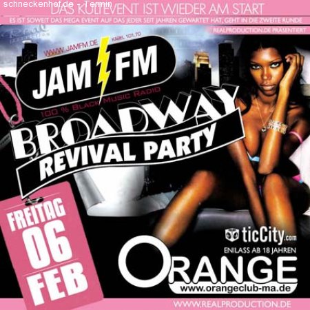 Broadway  Jam FM -  Party Werbeplakat