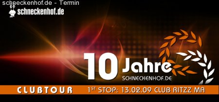 sh.de 10 Jahre - Club Tour Werbeplakat